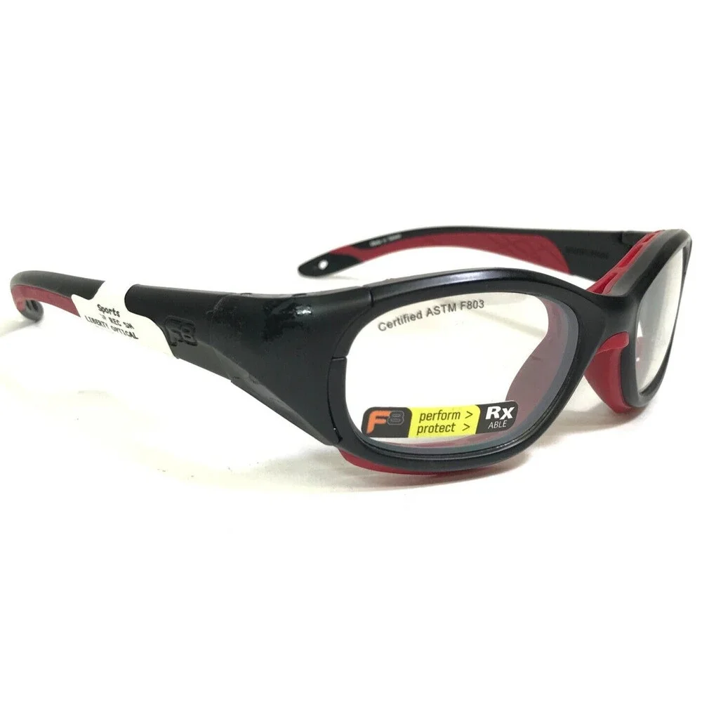 Rec Specs Kids Athletic Goggles Frames SLAM 230 Matte Black Red Wrap 49-17-135